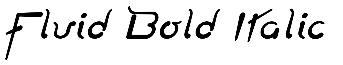 Fluid Bold Italic